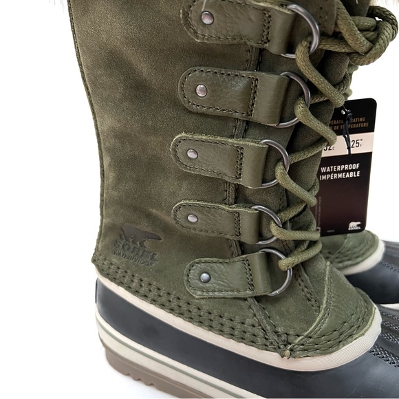 Sorel Joan of Arctic Nori Green Dark Stone Waterproof Winter Boots NEW - Picture 4 of 10